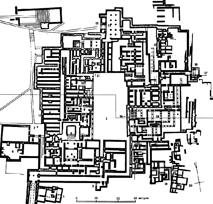 Кносский дворец план